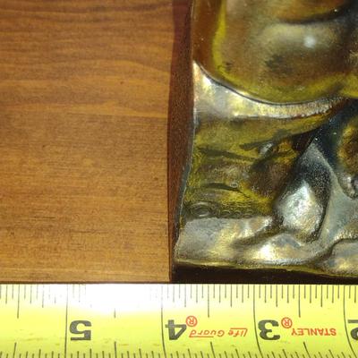 Vintage Pair of Brass 'The Thinker' Bookends