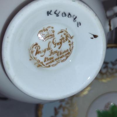 Collection of Six Cups with Saucers- Assorted Makers (Choice A)