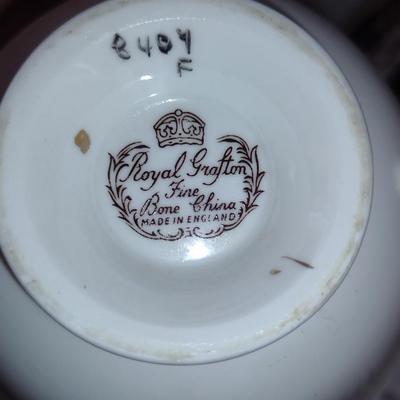 Collection of Six Cups with Saucers- Assorted Makers (Choice B)