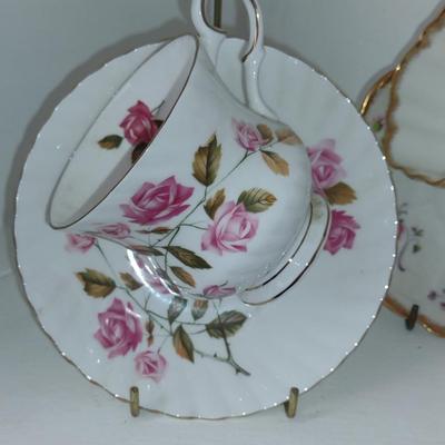 Collection of Six Cups with Saucers- Assorted Makers (Choice B)
