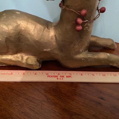 Pair of Vintage paper mâché Christmas reindeer