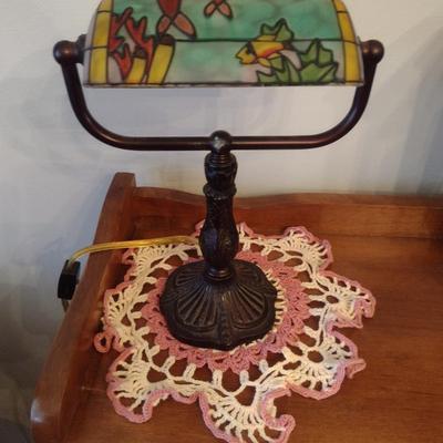 Small Table Top Lamp with Rotating Shade- Ocean Life Design