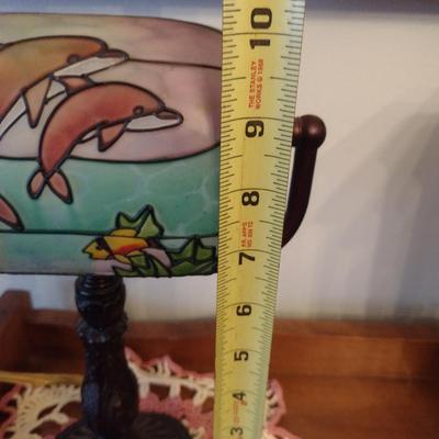 Small Table Top Lamp with Rotating Shade- Ocean Life Design