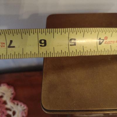 Table Top Clock with Metal and Glass Case