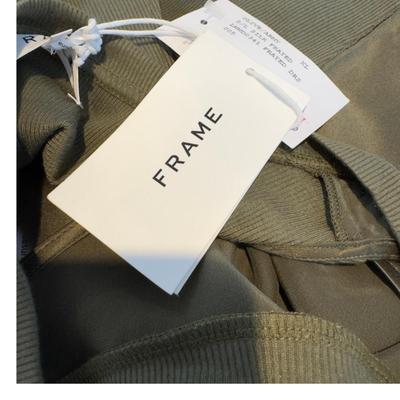 255. New FRAME Olive Silk Maxi Dress