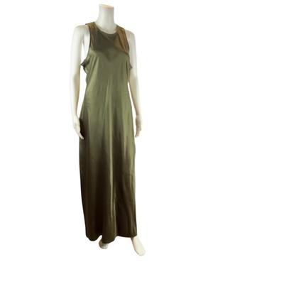 255. New FRAME Olive Silk Maxi Dress