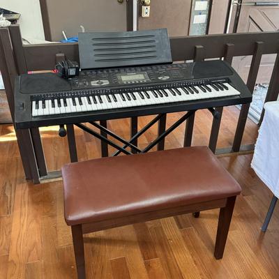Casio WK-1350 Electric Keyboard with Adjustable Stand and Storage Bench (LR-DZ)