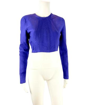 258. New with Tag CUSHNIE ET OCHS Indigo Knit Crop Top