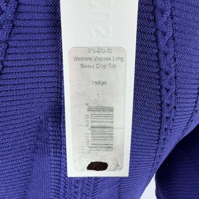 258. New with Tag CUSHNIE ET OCHS Indigo Knit Crop Top