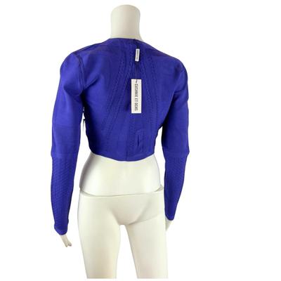 258. New with Tag CUSHNIE ET OCHS Indigo Knit Crop Top