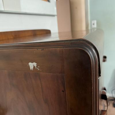 Art Deco Wooden Waterfall Four-Drawer Dresser (PB-DZ)