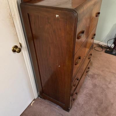 Art Deco Wooden Waterfall Four-Drawer Dresser (PB-DZ)