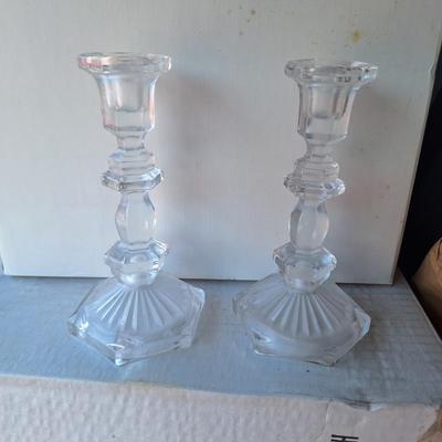 Pair of crystal Candlesticks