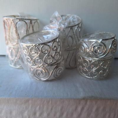 8 Napkin Rings scroll work