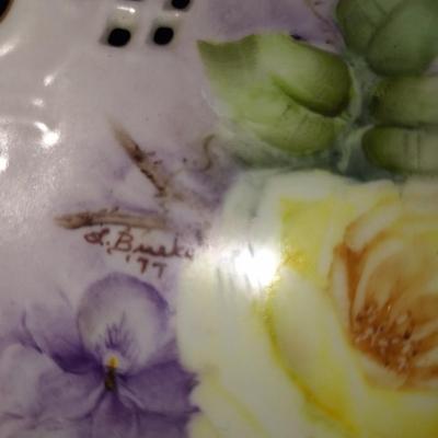 trio handpainted and signed plates