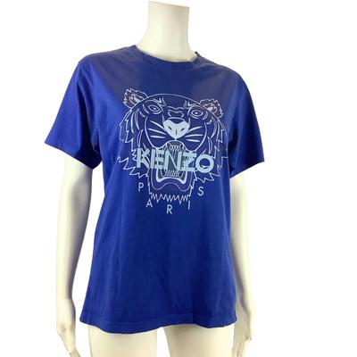 261. KENZO Tiger Logo T-Shirt Blue Medium