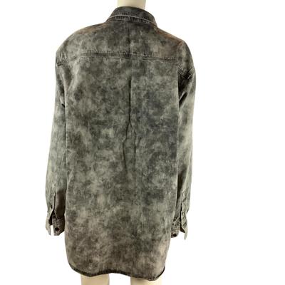 265. ISABEL MARANT Bleached Denim Button-Down Shirt