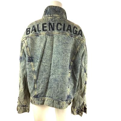 266. BALENCIAGA Distressed Denim Jacket