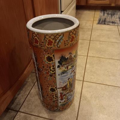 ASIAN THEMED FLOOR VASE