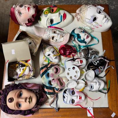 MASK, MARBLE TABLE LOT