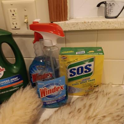 CLEANERS, DUSTERS, WALL CLOCK AND MORE