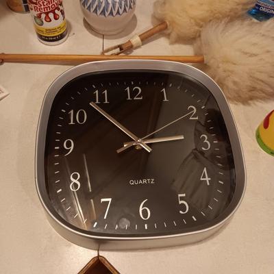 CLEANERS, DUSTERS, WALL CLOCK AND MORE