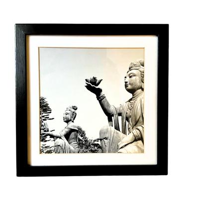 292 Set of Three Framed Black & White Photographs of Travel in Hongkong