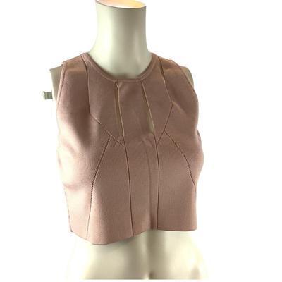 293 New with Tag CUSHNIE ET OCHS Light Pink Knit Crop Top
