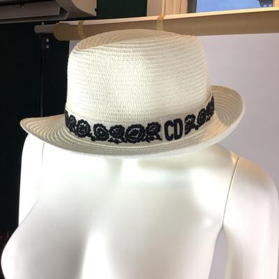 311 Christian Dior Black and White Weave Hat
