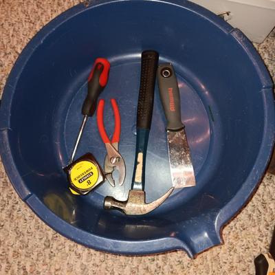 GARDENING AND HAND TOOLS, BARN WOOD FRAMED PICTURE AND MORE