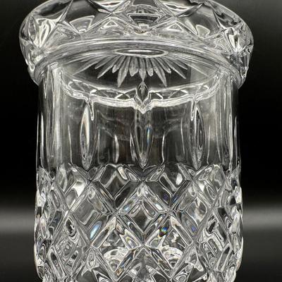 Two Crystal Biscuit Jars