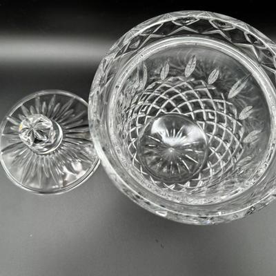 Two Crystal Biscuit Jars