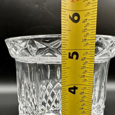 Two Crystal Biscuit Jars