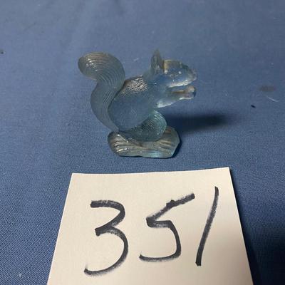 Vintage 2” Clear Glass Squirrel