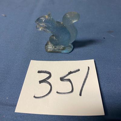 Vintage 2” Clear Glass Squirrel