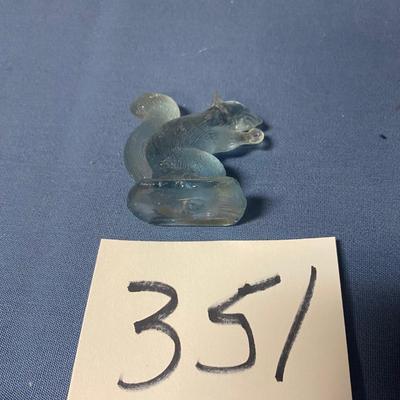 Vintage 2” Clear Glass Squirrel