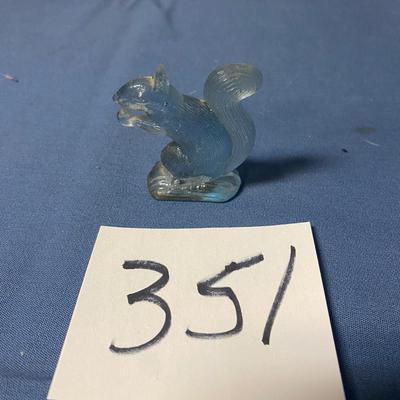 Vintage 2” Clear Glass Squirrel