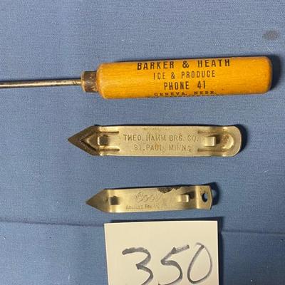 Vintage Ice Pick and Openers