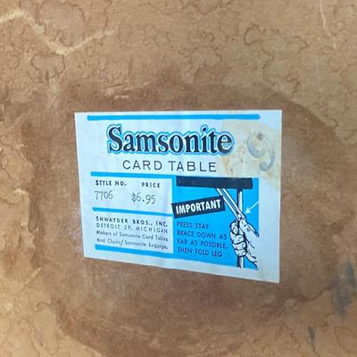 Samsonite Card Table and 2 Chairs