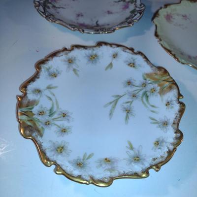 Collection of Six Limoges Dessert Plates- Assorted Makers