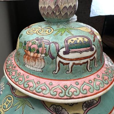 Vintage Oriental Ginger Jar Table Lamp