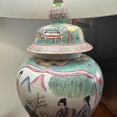 Vintage Oriental Ginger Jar Table Lamp