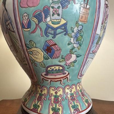 Vintage Oriental Ginger Jar Table Lamp