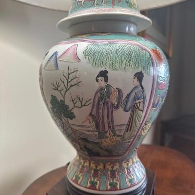 Vintage Oriental Ginger Jar Table Lamp