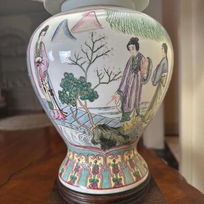 Vintage Oriental Ginger Jar Table Lamp