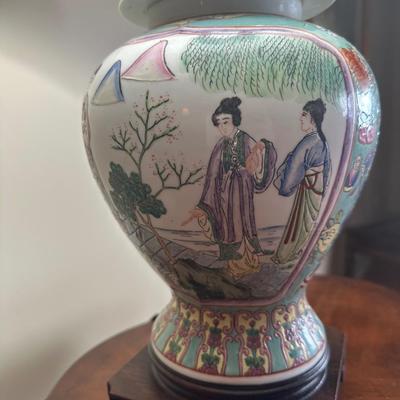 Vintage Oriental Ginger Jar Table Lamp