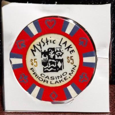 5 Dollar Mystic Lake Casino Chip