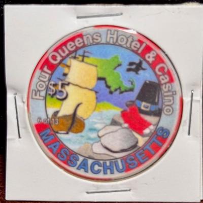 5 Dollar 4 Queens Casino Chip