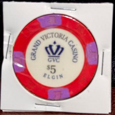 5 Dollar Grand Victoria Casino Chip