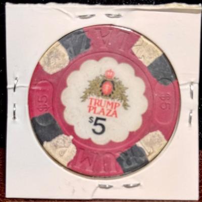 5 Dollar Trump Plaza Casino Chip